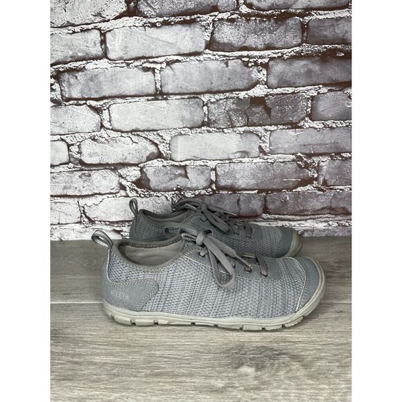 Keen Gray Textile Knit Lace Up Athletic Sneakers Shoes Women Sz 7M US/37.5EU - Picture 14 of 16
